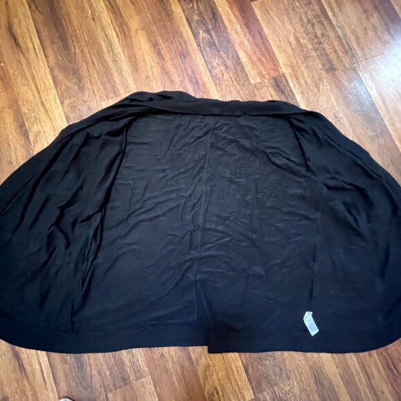 ATHLETA Harmony Pose Wrap 882495 Black Open Cardigan Duster Pockets Athleisure - Picture 2 of 6